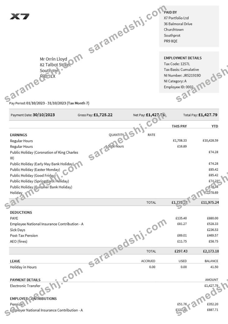 X7 Portfolio payslip template in Word and PDF formats.pdf, 1